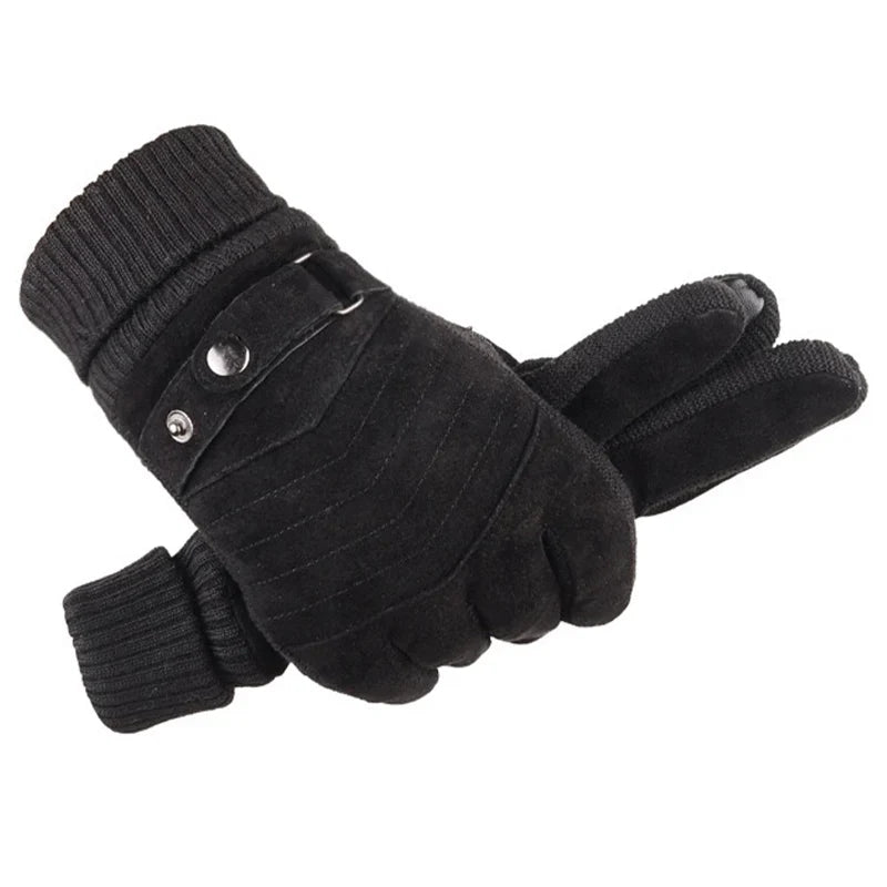 Leren herenhandschoenen met thermisch comfort