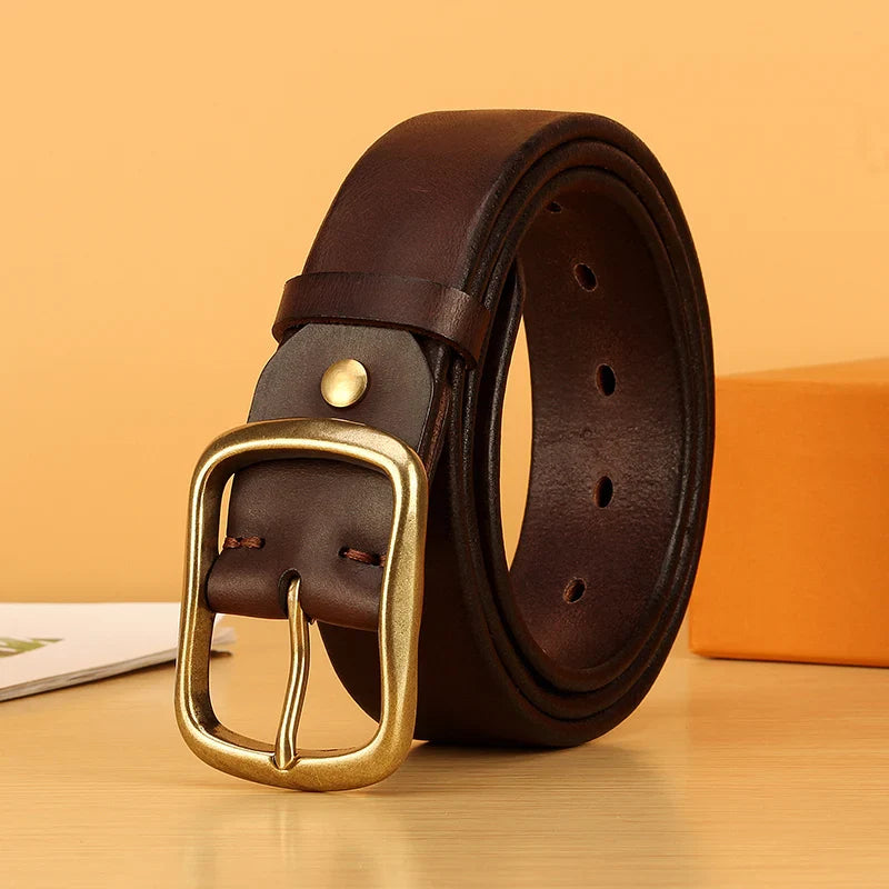 Riem van buffelleer voor heren met vintage look