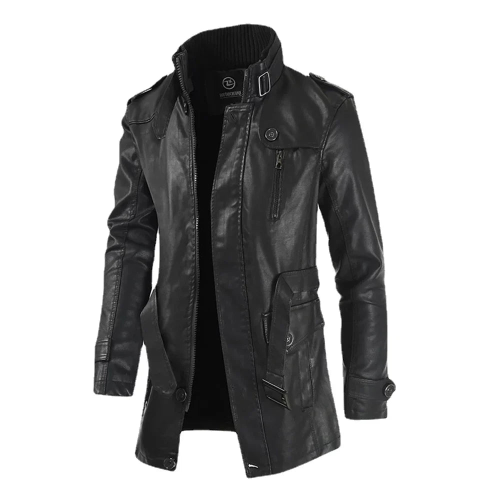 Leren jassen voor mannen met elegante details β Verfijnde afwerking