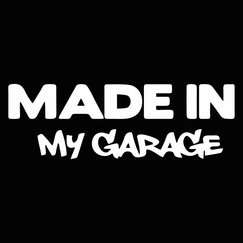 Auto stickers - Unieke 'Made in My Garage' ontwerp voor persoonlijke uitstraling