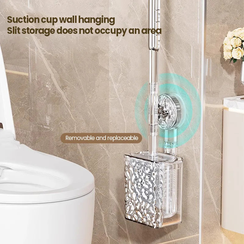Toiletborstel met borstel in wit kunststof β Fris en licht