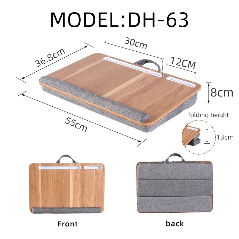 Houten schoottafel met metalen frame