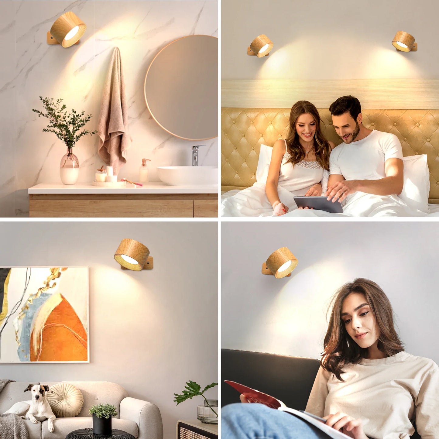 Kleine wandlamp op batterijen – Past in elke hoek