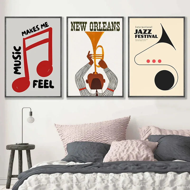 Grafische posters in zwart-wit stijl