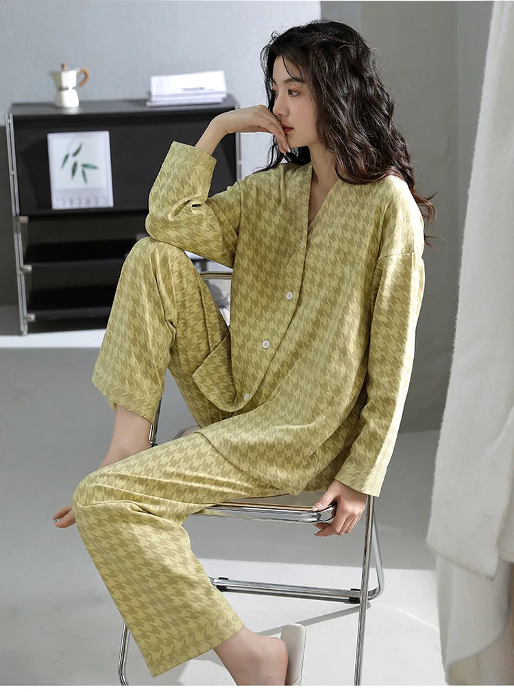 Lange mouwen dames pyjama – Ideaal voor winterse nachten