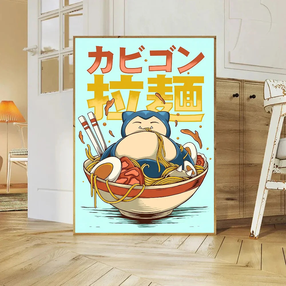 Poster met zachte penseellijnen