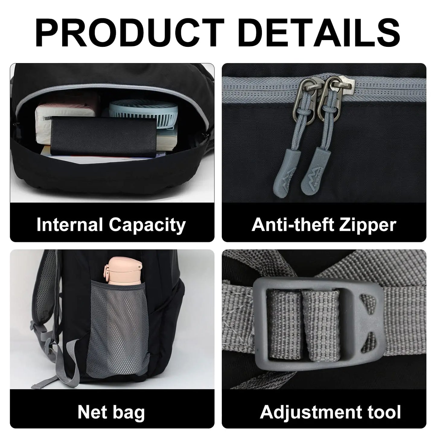 Handbagage rugzak met verstevigde achterkant