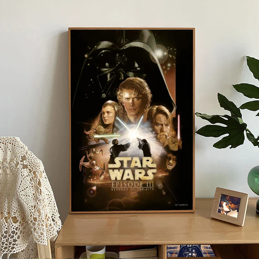 Posters in zwart houtframe ophangen
