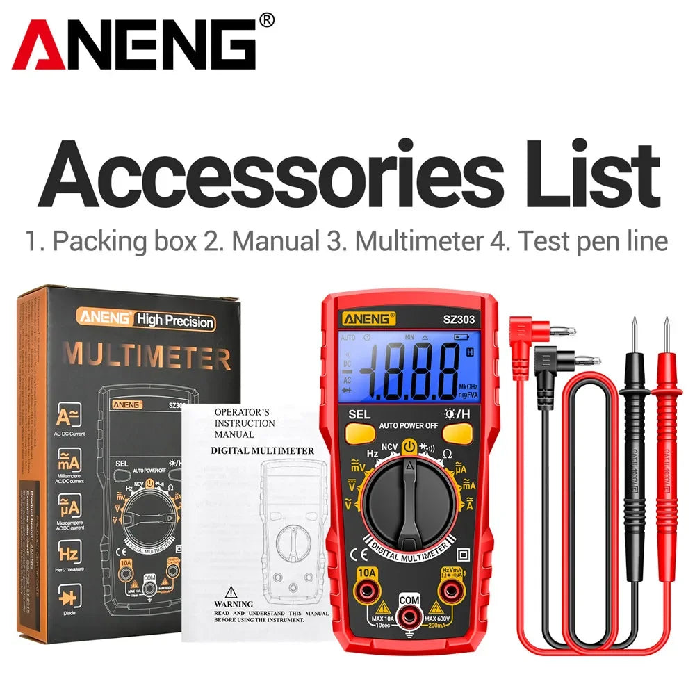 Multimeter met duurzame meetsnoeren