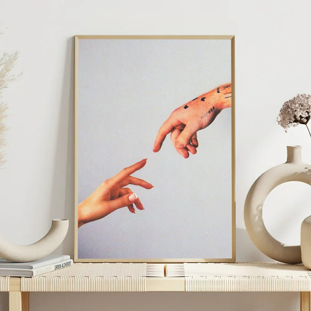 Poster met lijntekening van gezicht