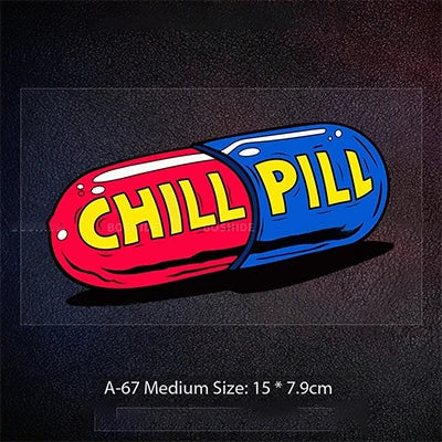 auto stickers - kleurrijke 'Chill Pill' ontwerpen voor persoonlijke expressie