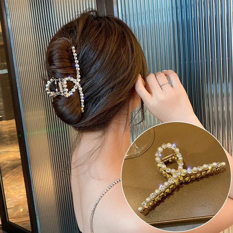 Set haarclips met moderne print
