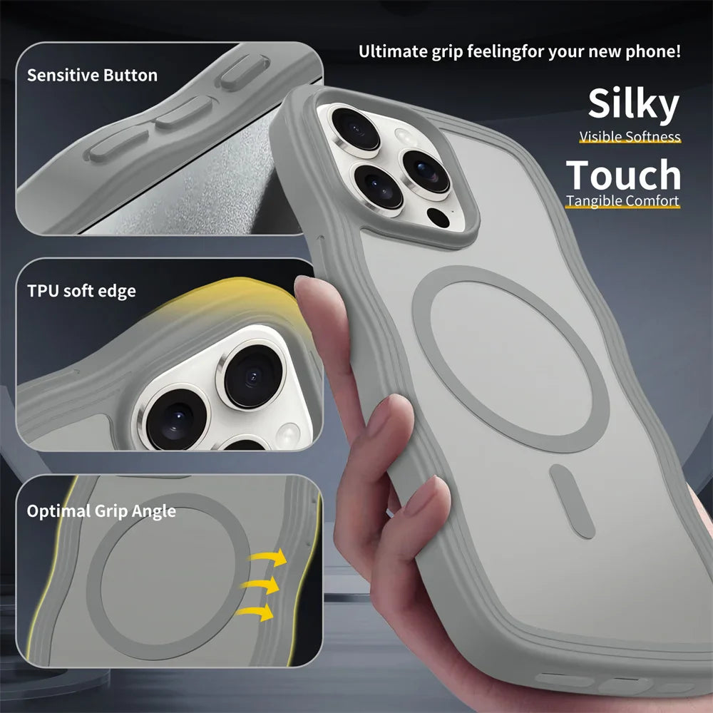 Elegant telefoon hoesje iPhone 15 met gouden accenten