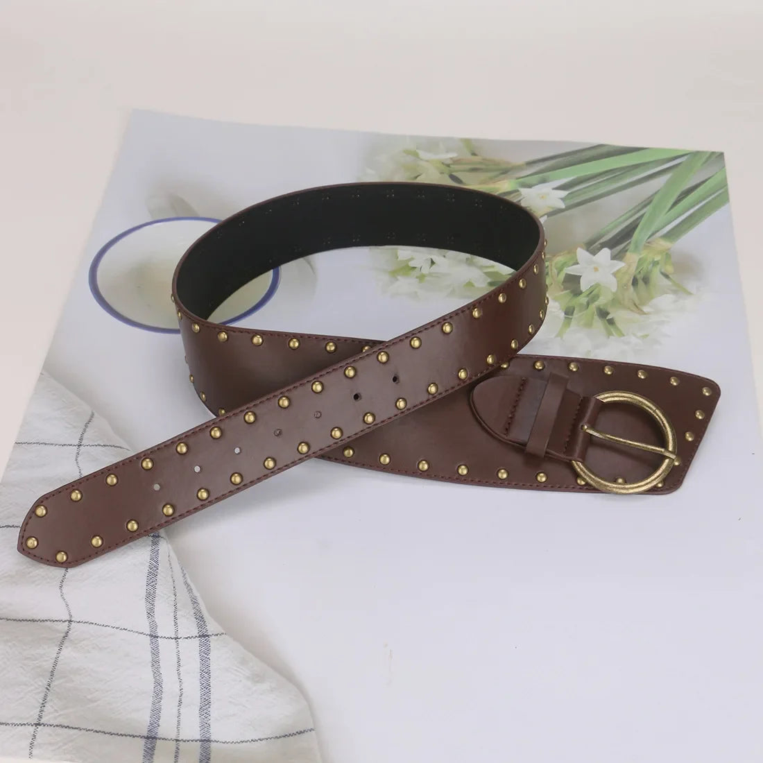 Brede riem voor dames met elastische tailleband
