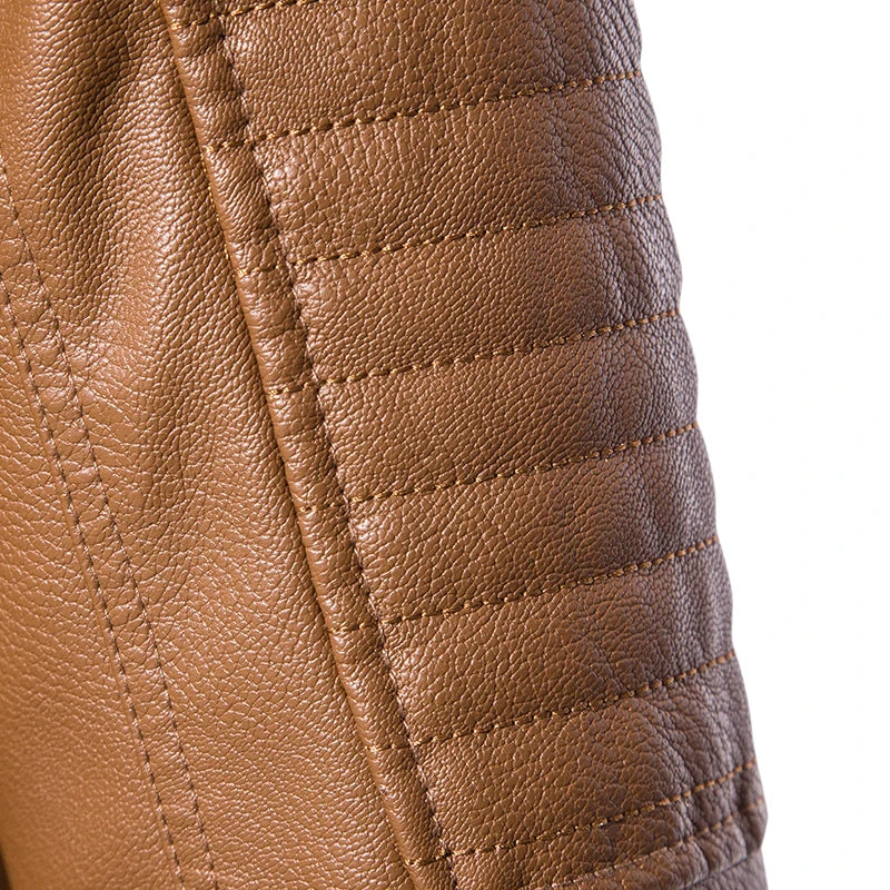 Leren jas heren met ribboorden – Casual afwerking