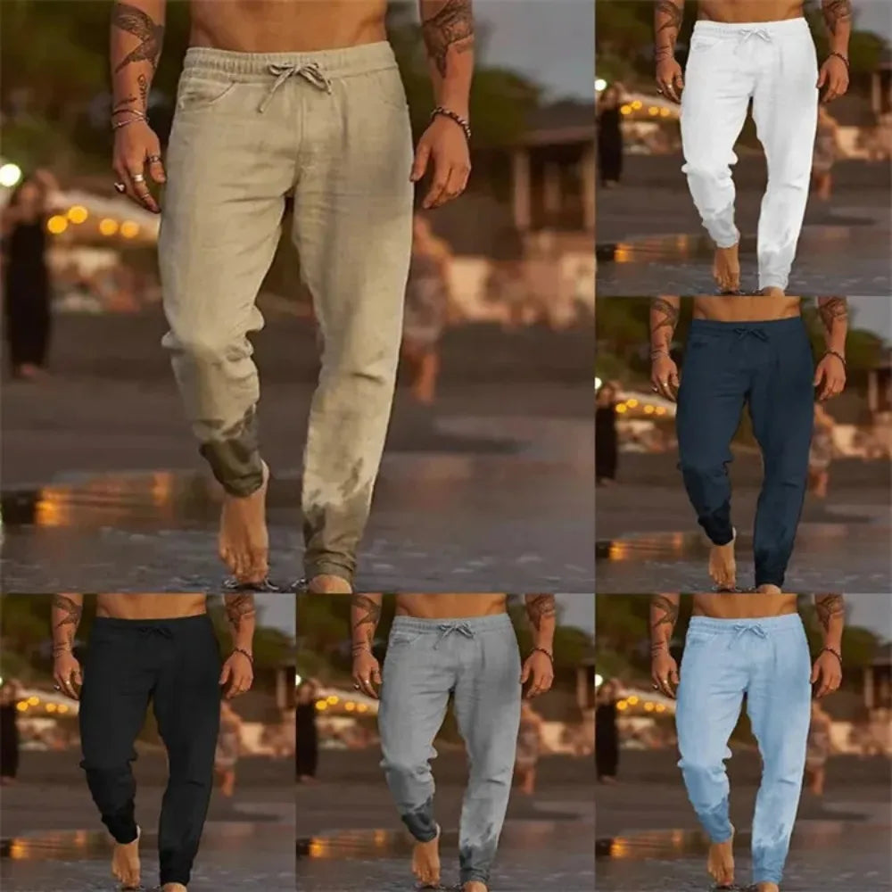 Linnen broek man met trekkoord – Perfecte pasvorm
