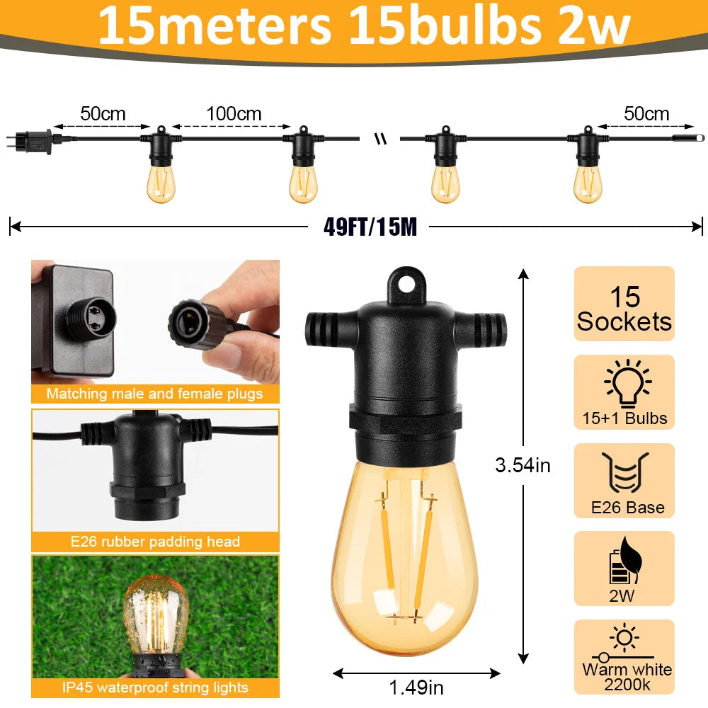 Lichtslinger met warm wit licht – Zachte gloed