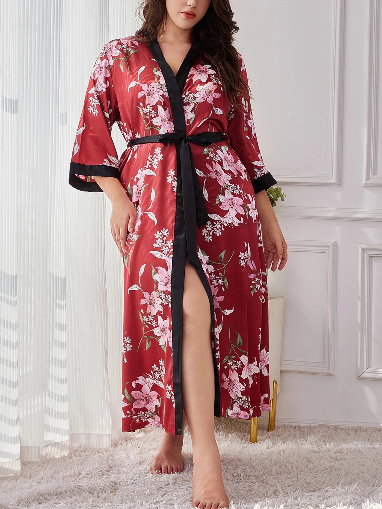 Ochtendjas Hunkemöller roze satijn – Chic en comfortabel
