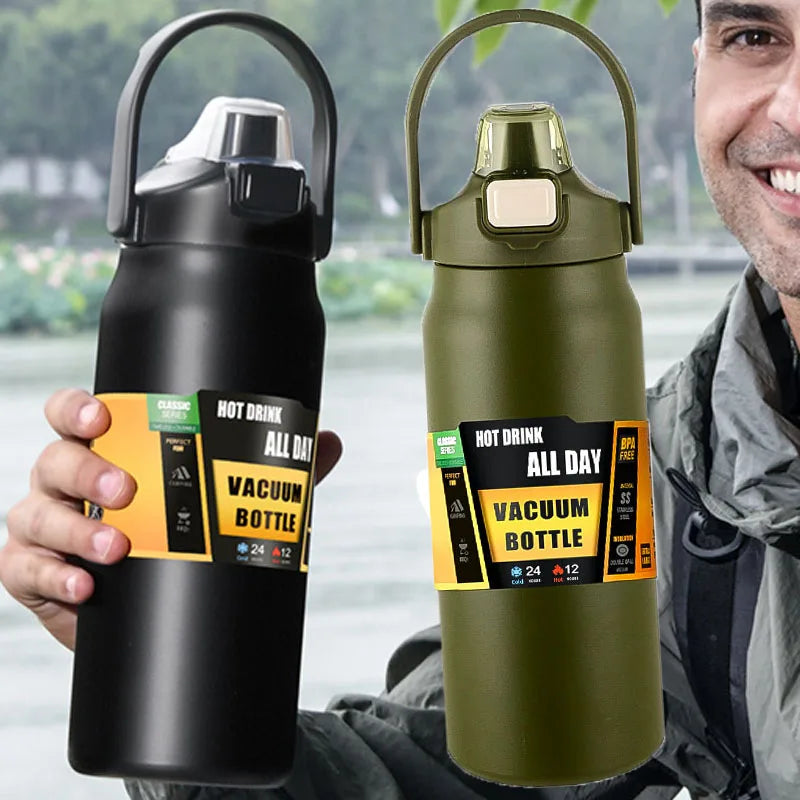 Thermosfles met draaglus – Gemakkelijk mee te nemen