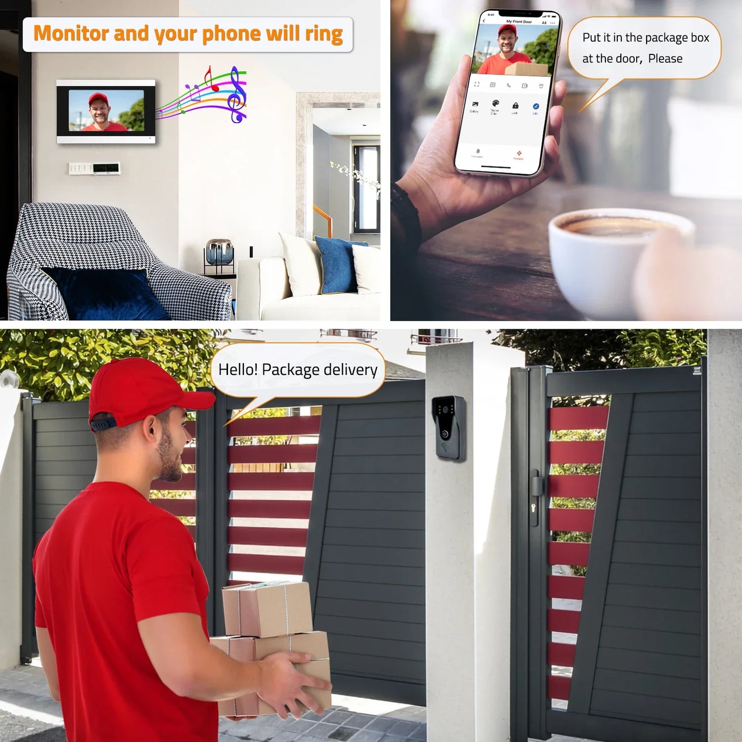 Draadloze video deurbel met intercomfunctie