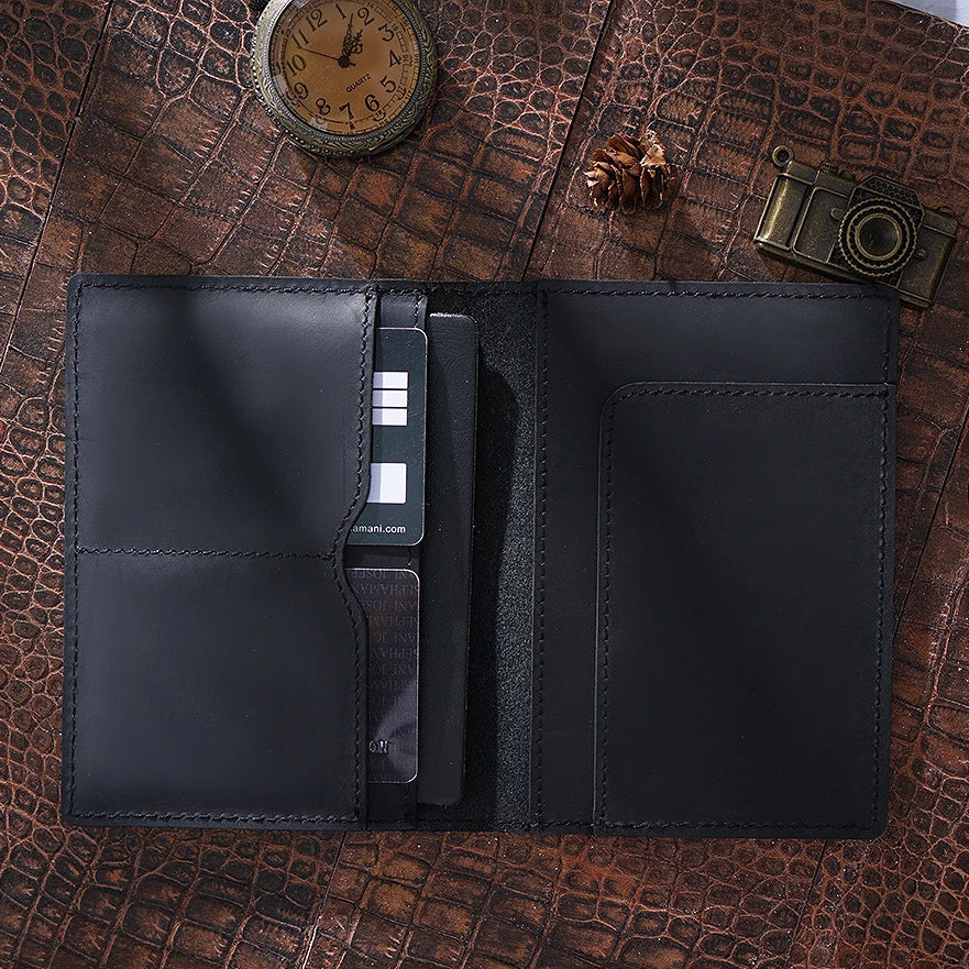 Portemonnee heren leer met contrasterende stiksels – Stoere look