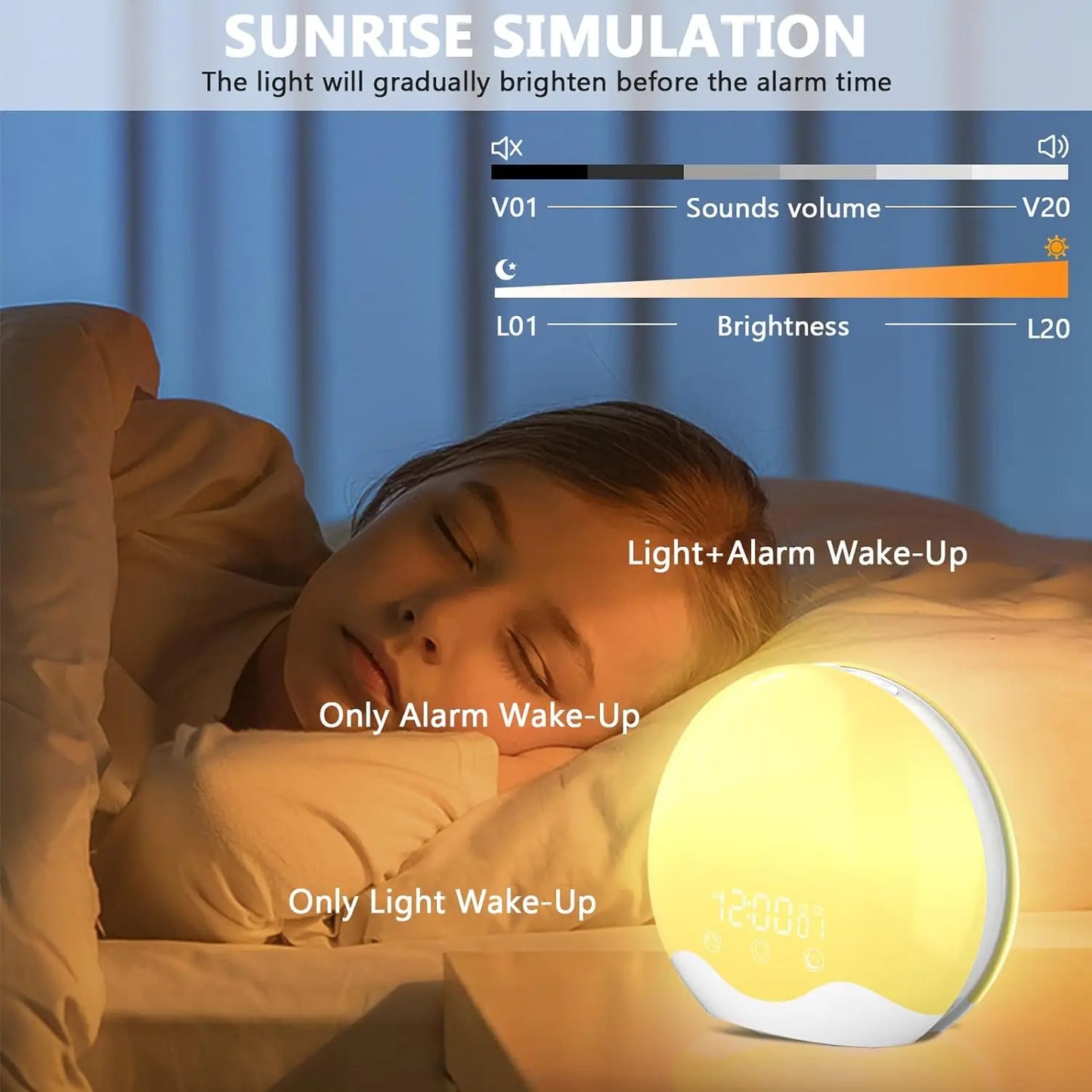 Slimme wake up light met app controle – Bediening via telefoon