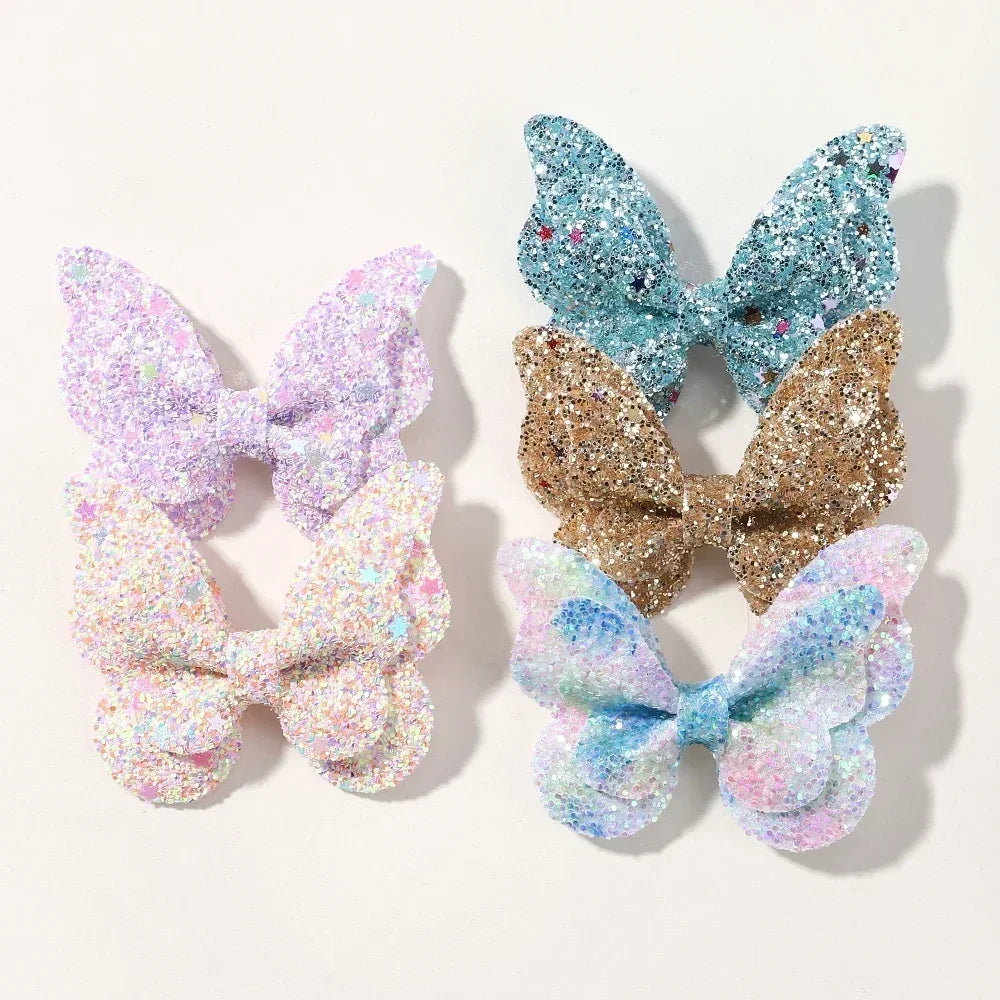 Fluwelen haar accessoires in warme kleuren