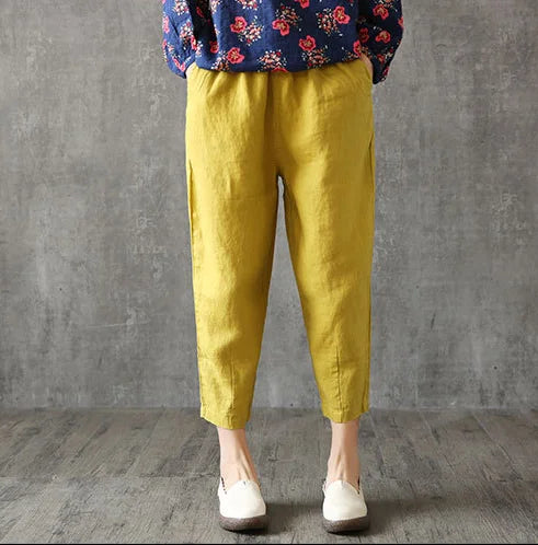 H&M linnen broek dames met split aan de enkel – Trendy detail