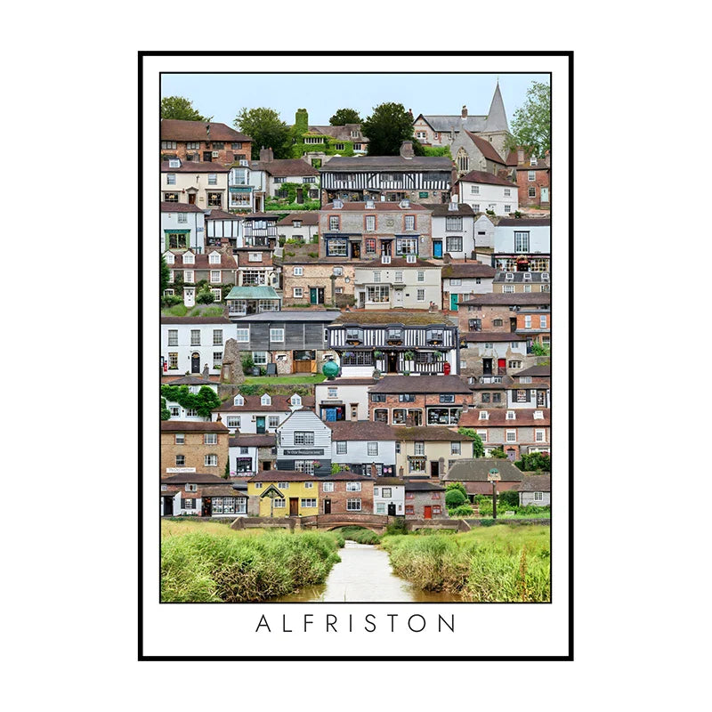 Stadsposter met skyline design