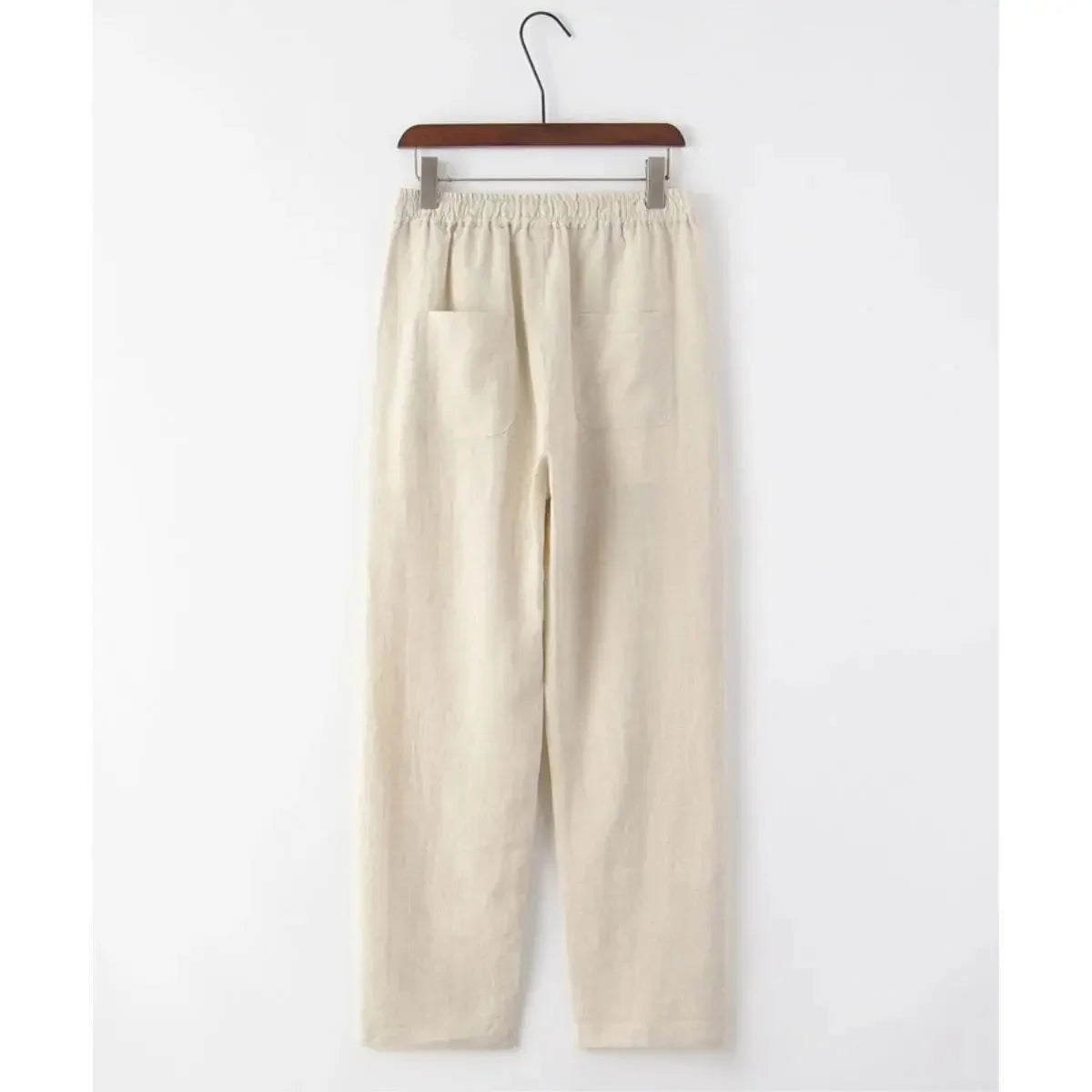 Linnen broek man voor op vakantie – Licht en kreukvrij