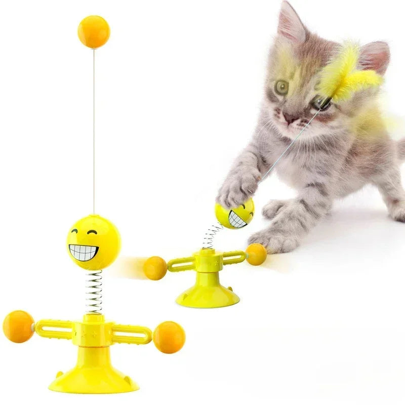 Kattenspeelgoed Action met koord en muis – Dubbele fun
