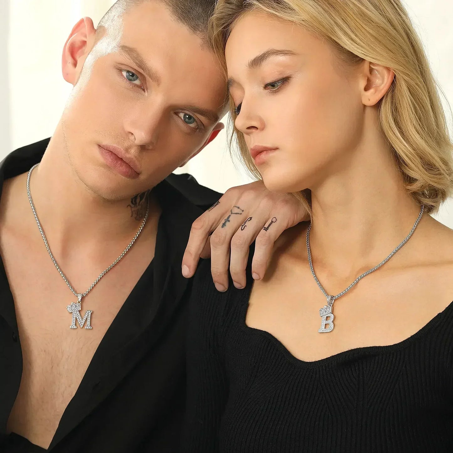 Ketting met gepersonaliseerde hanger in hartvorm