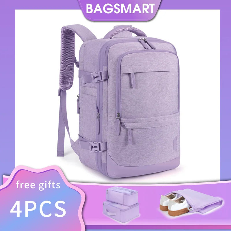 Rugzak als handbagage met handig voorvak