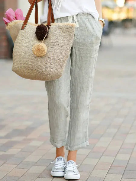 C&A linnen broek dames voor lente en zomer – Ademend en fris