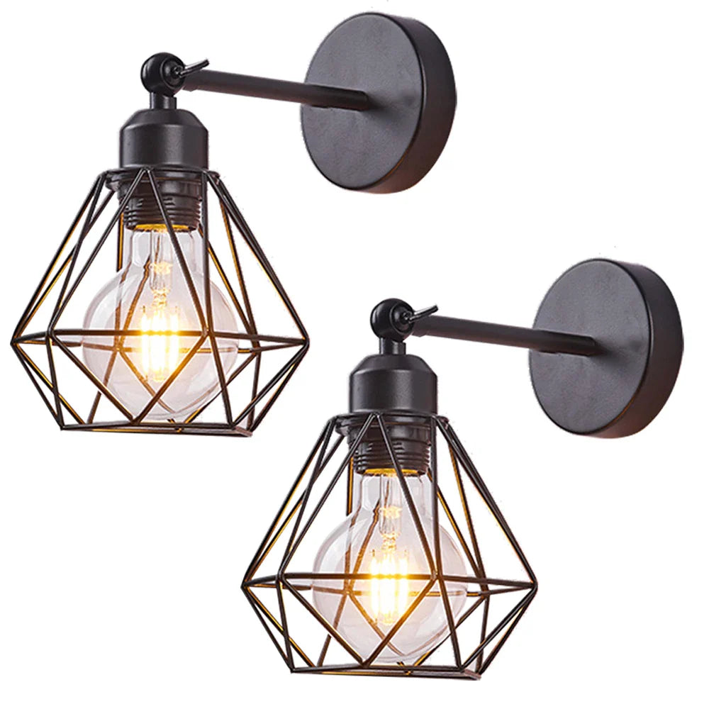 Wandlamp batterijen in zwart metaal – Modern en industrieel