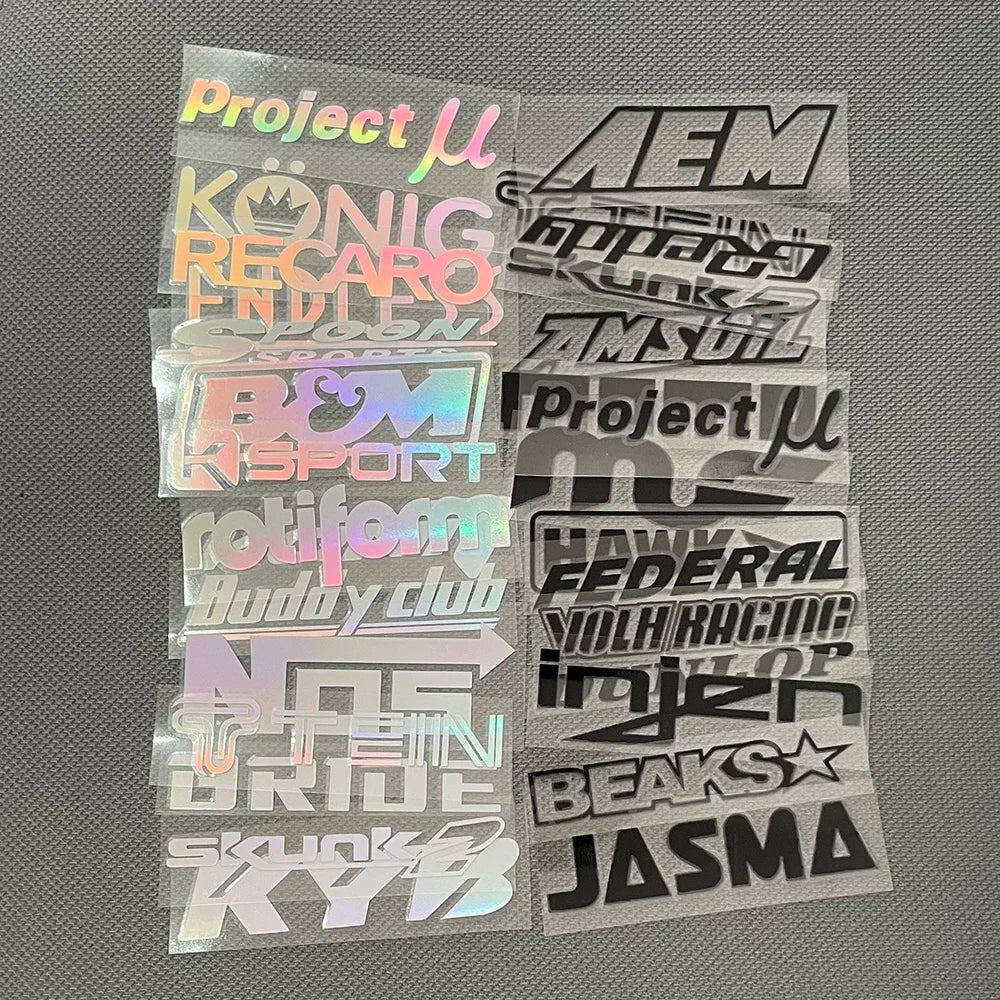 Auto stickers - Glanzende regenboog afwerking voor unieke achterruit decoratie