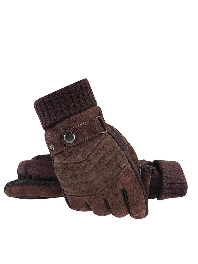 Leren herenhandschoenen met klassieke look