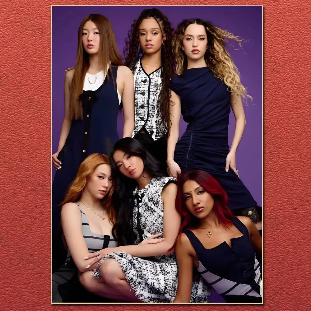 Abstracte poster met penseelstreken