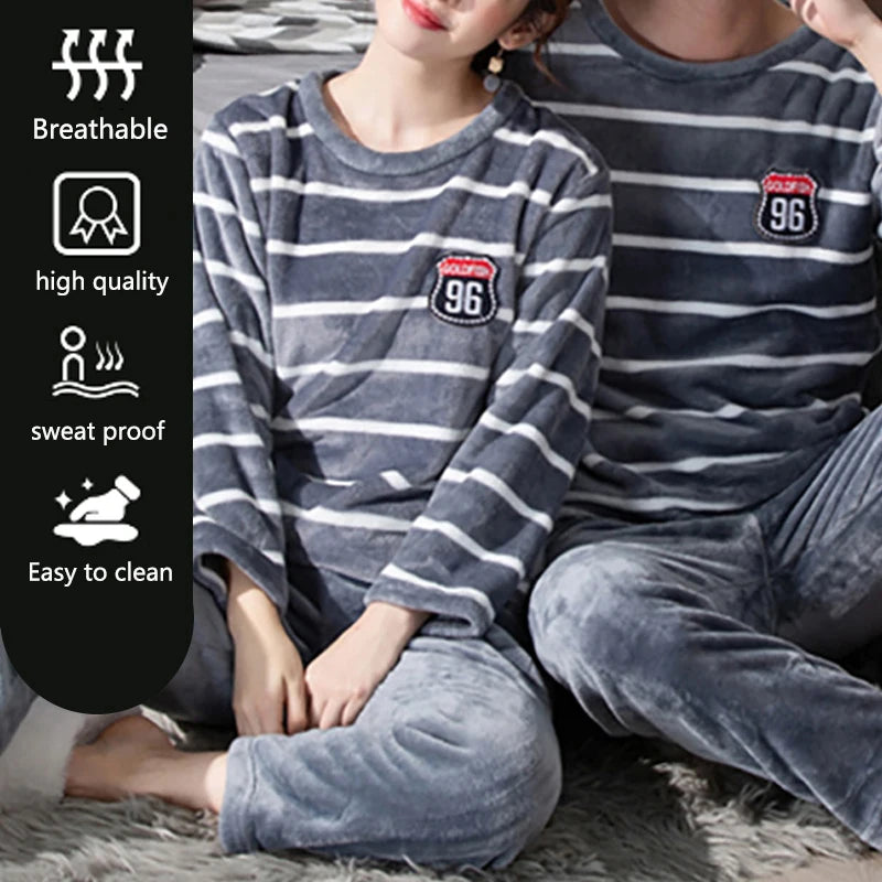 Dames pyjama winter met warme stof