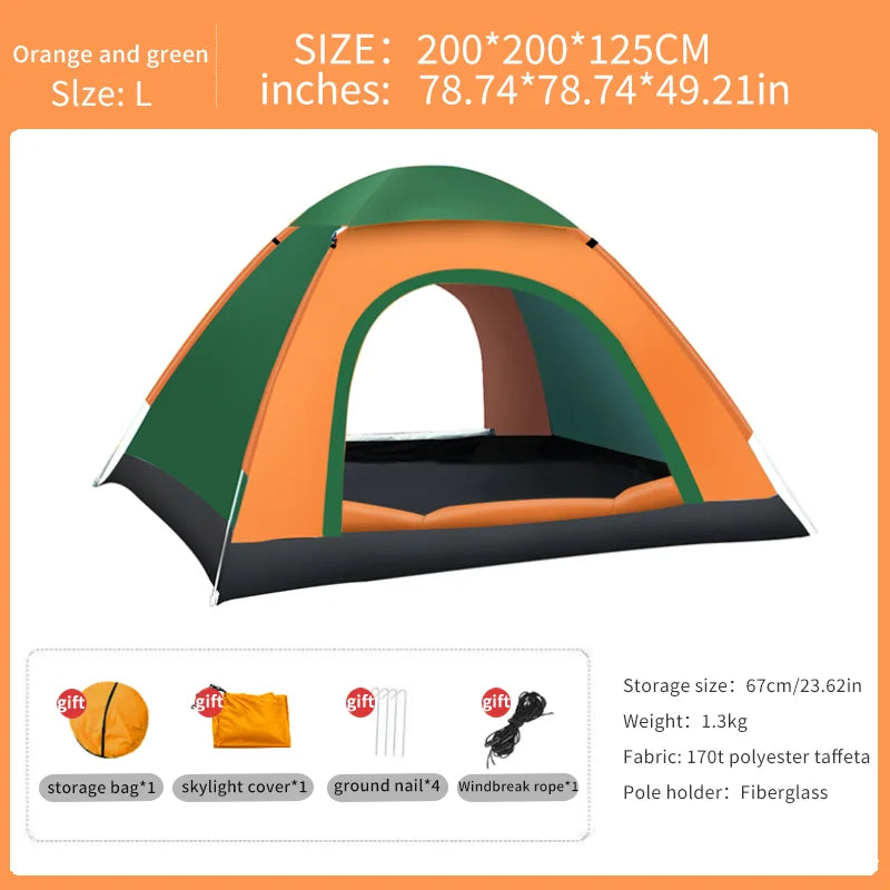 Pop-up tent Decathlon met scheerlijnen – Extra stevig
