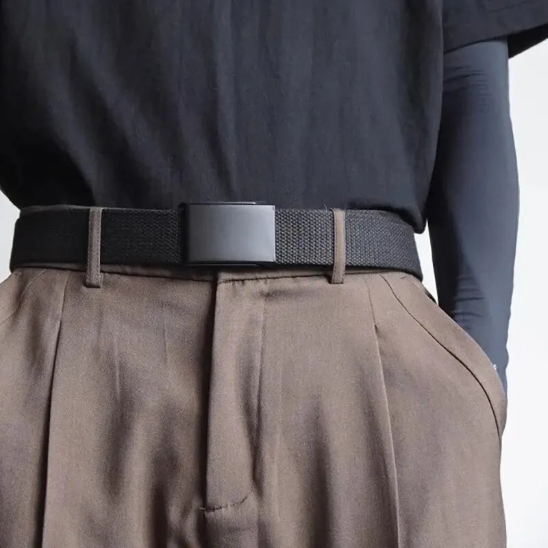 Riem heren in camel kleur met retro afwerking