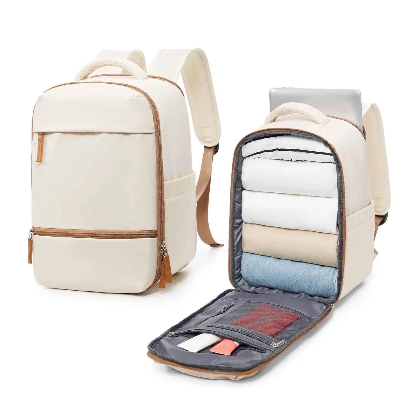 Rugzak als handbagage met laptop- en tabletopslag