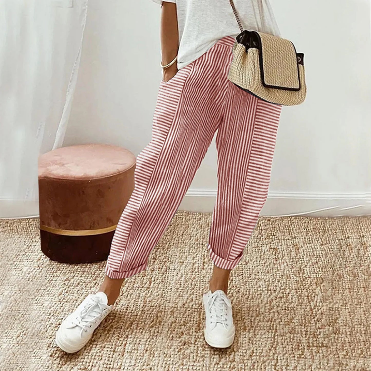 Linnen broek dames met koordsluiting – Comfortabele elegantie