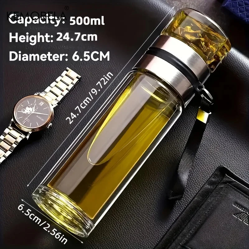 Theeglas met filter geschikt voor losse thee