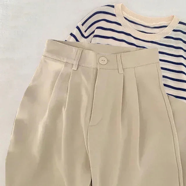 Zara linnen broek met hoge tailleband β Modern silhouet