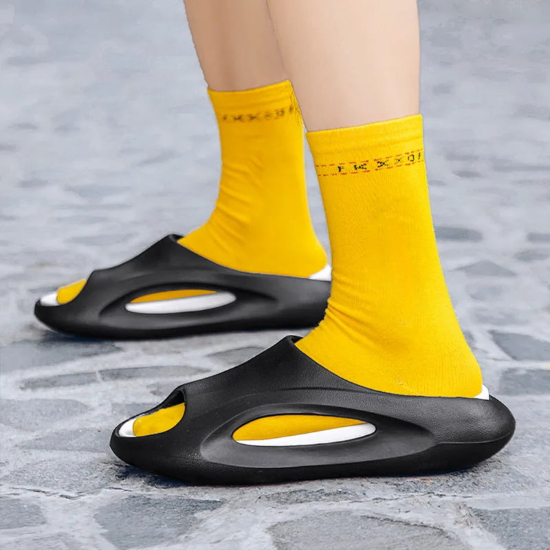 Comfortabele sandalen voor heren met leren voetbed