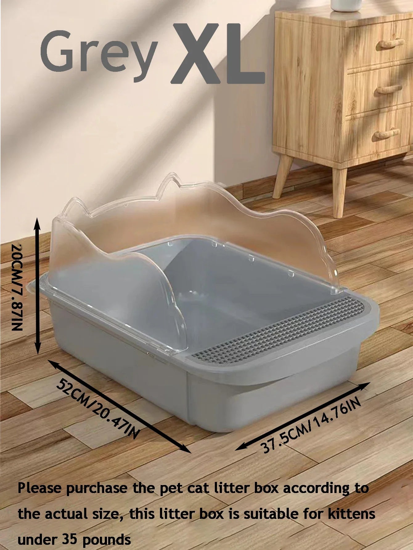 XXL kattenbak met hoge rand β Minder rommel buiten de bak