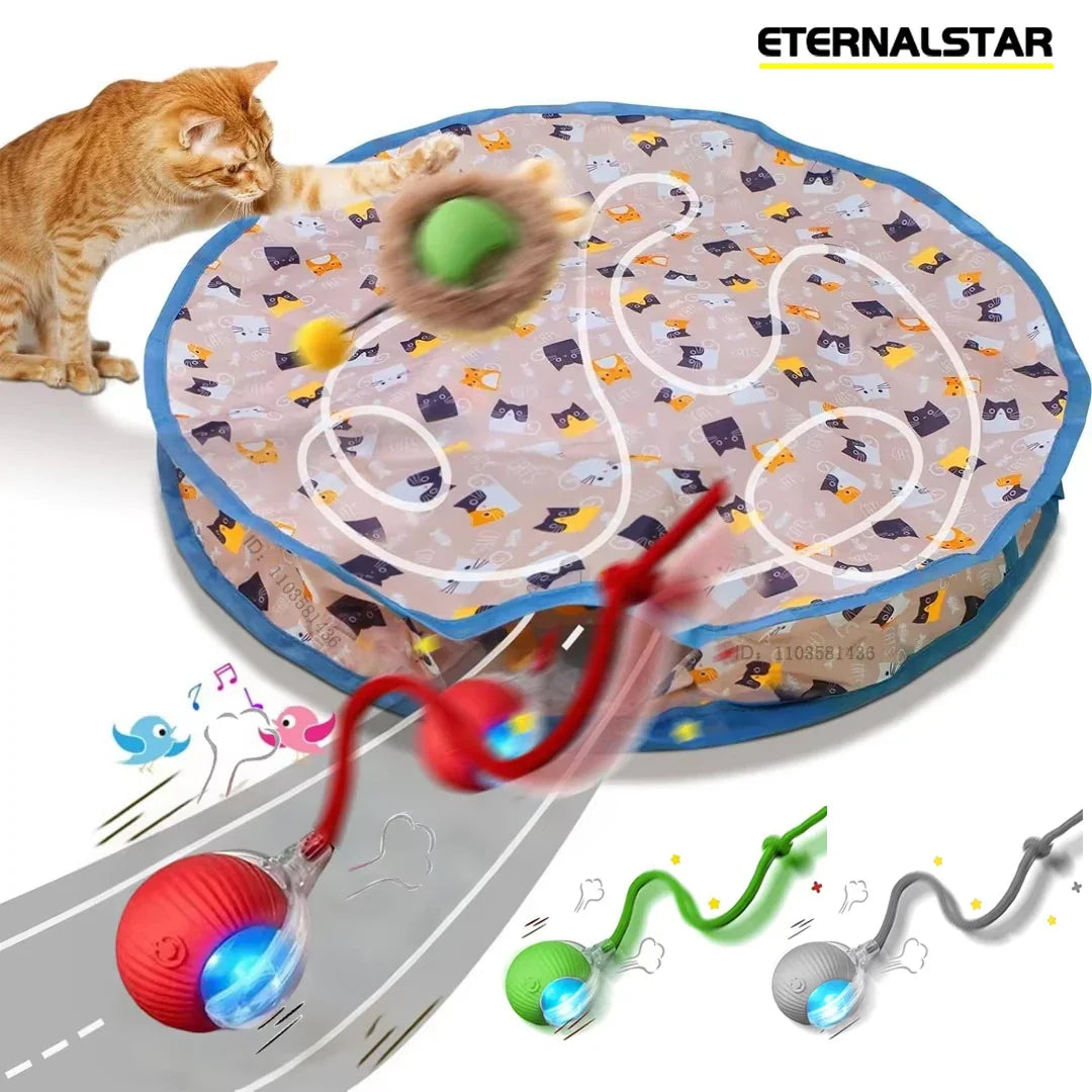 Kattenspeeltje met veren – Stimuleert jachtinstinct