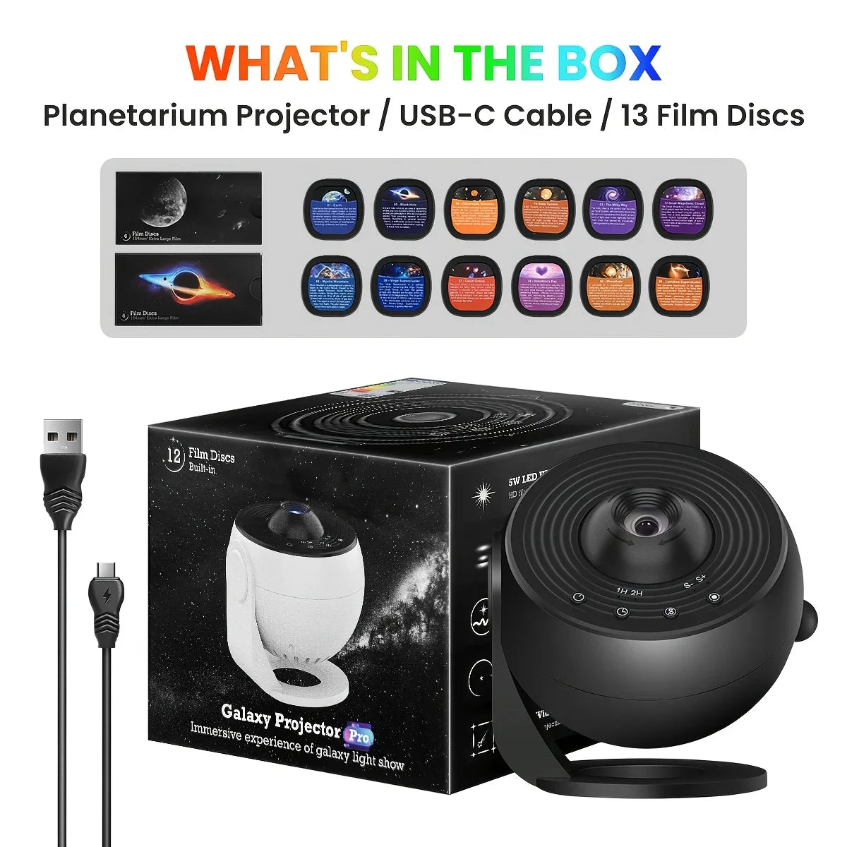 Sterrenhemel projector lamp met galactisch effect