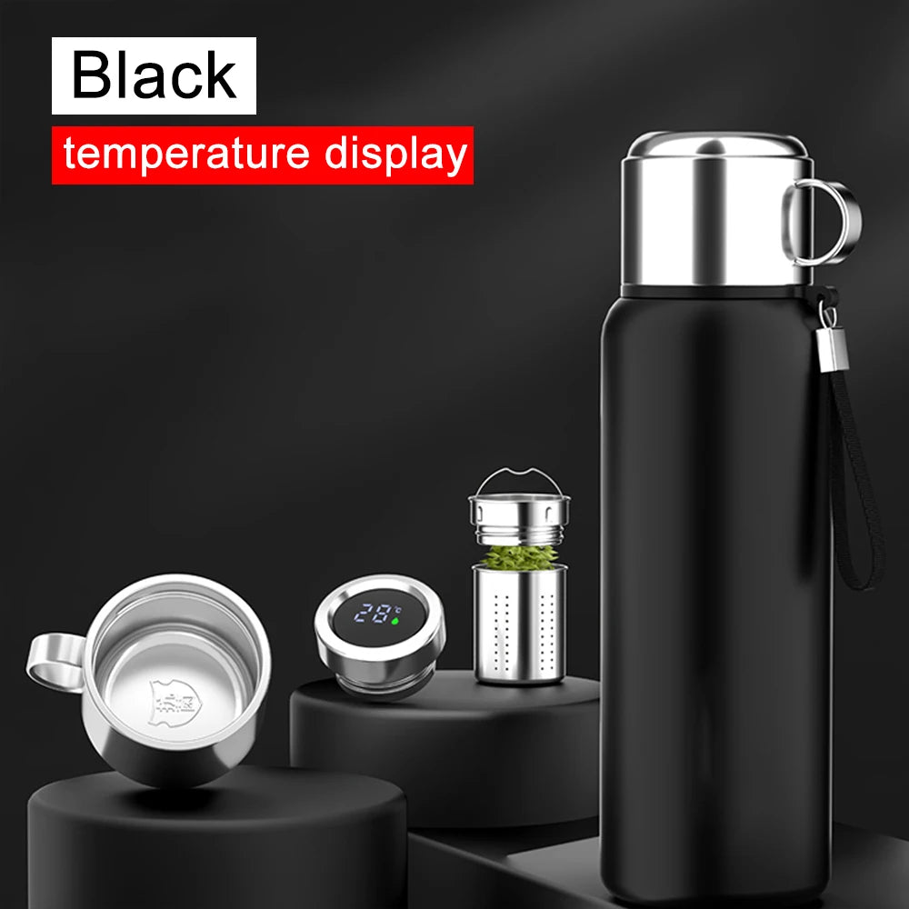 Thermosfles met metallic afwerking β Glanzend en modern